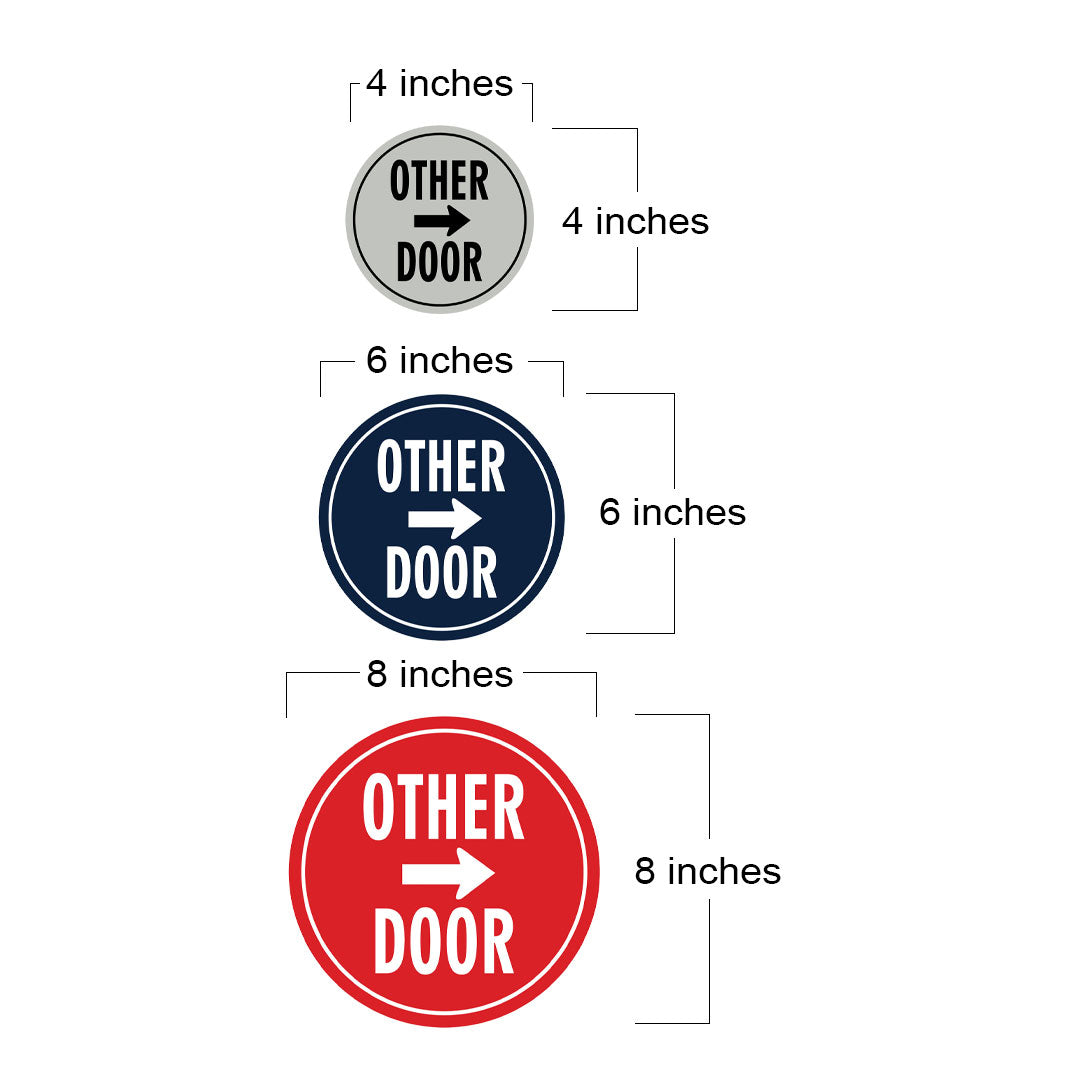 Signs ByLITA Circle Other Door (Right Arrow) Wall or Door Sign