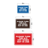 Signs ByLITA Classic Framed Please Turn the A/C Off When Not In Use Door or Wall Sign | Eco-Friendly Home Signs