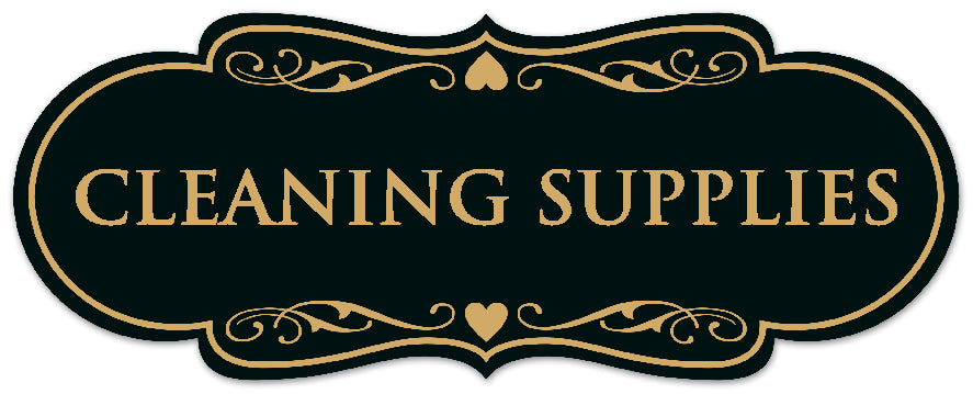 Signs ByLITA Designer Cleaning Supplies Sign - Easy Installation | Durable Wall or Door Sign