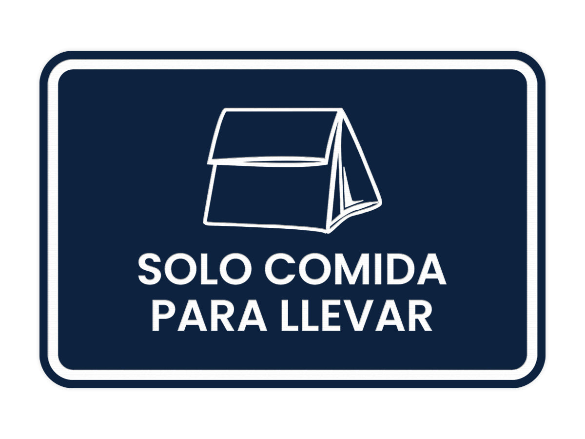 Signs ByLITA Classic Framed Solo Comida para llevar Door or Wall Sign