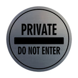 Signs ByLITA Circle Private Do Not Enter Wall or Door Sign