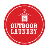 Signs ByLITA Circle Outdoor Laundry Wall or Door Sign