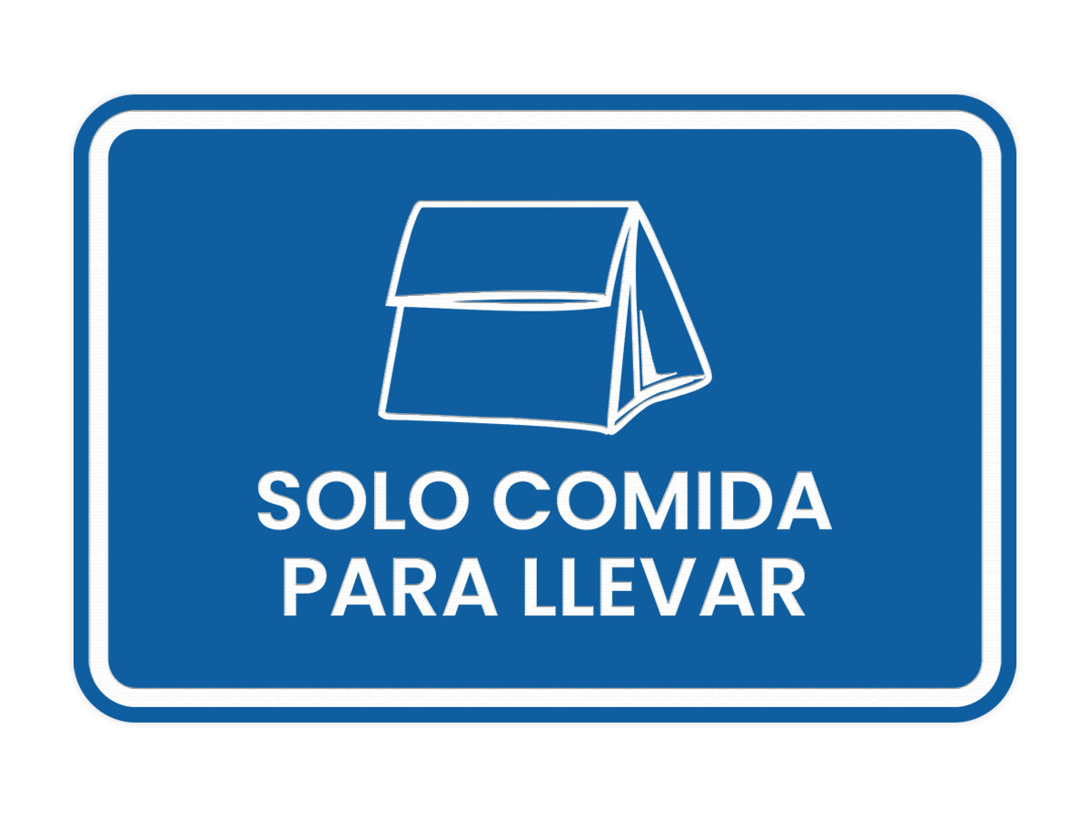 Signs ByLITA Classic Framed Solo Comida para llevar Door or Wall Sign