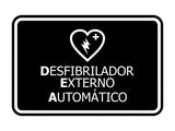 Signs ByLITA Classic Framed Desfibrilador Externo Automatico Door or Wall Sign