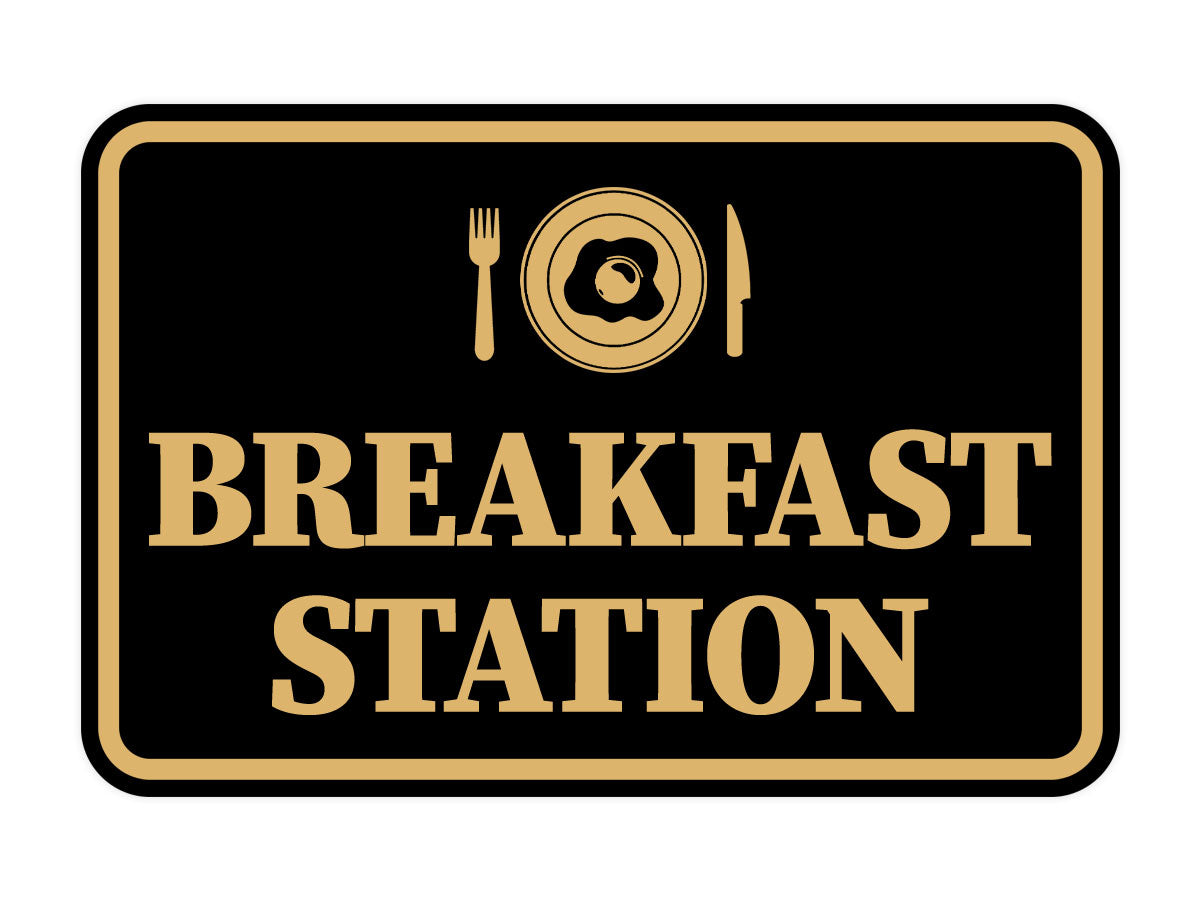 Signs ByLITA Classic Framed Breakfast Station Wall or Door Sign