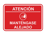 Signs ByLITA Classic Framed Atención: Mantengase Alejado Door or Wall Sign Easy Installation | Health And Safety | Building And Hospitality