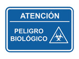 Signs ByLITA Classic Framed Atención Peligro biológico Door or Wall Sign Easy Installation | Health And Safety | Building And Hospitality