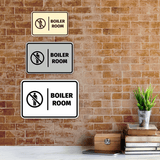 Signs ByLITA Classic Framed Boiler Room Door or Wall Sign Easy Installation | Health And Safety | Building And Hospitality Signs