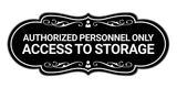 Signs ByLITA Designer Authorized Personnel Only Access to Storage Wall or Door Sign