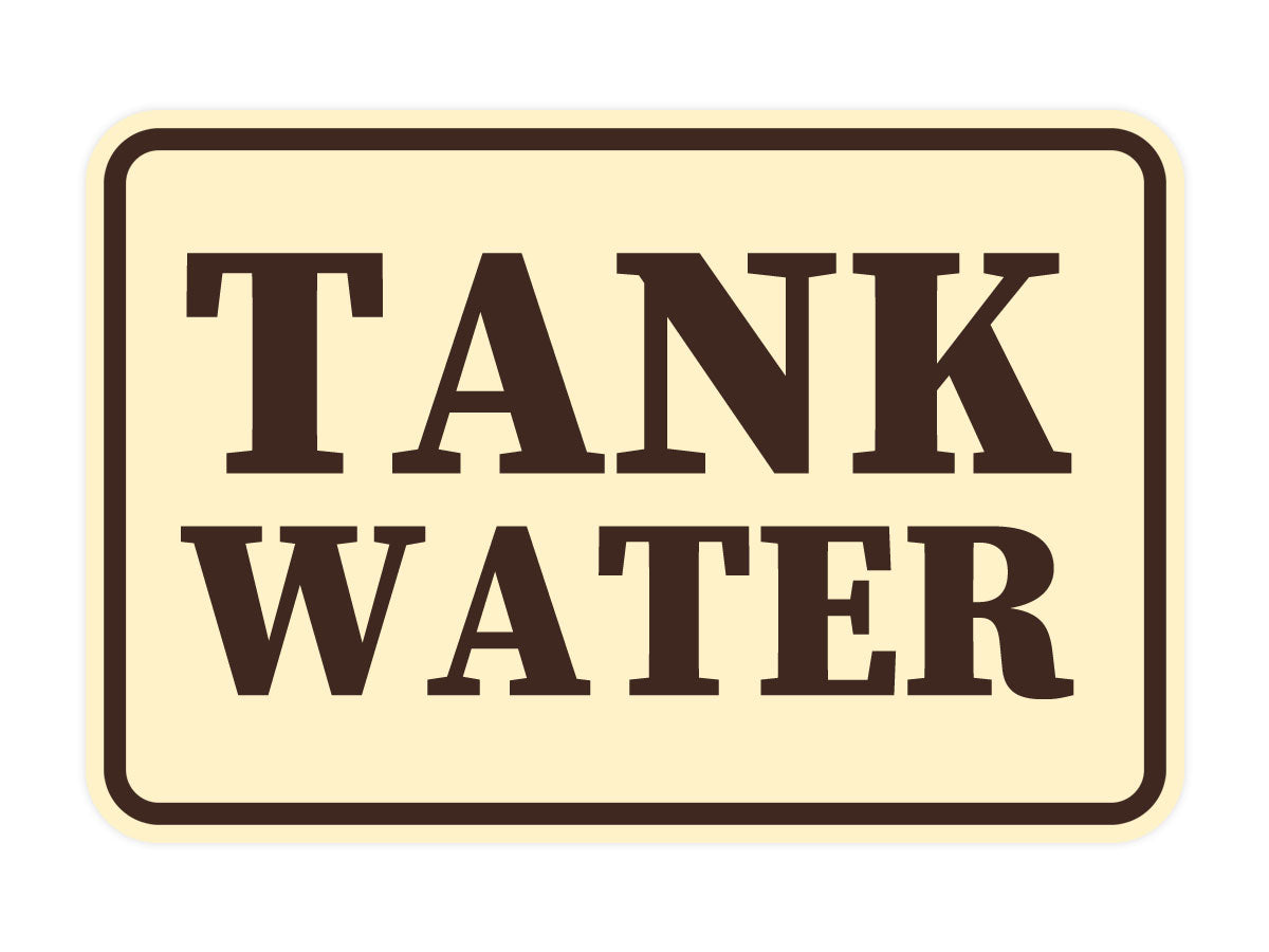 Signs ByLITA Classic Framed Tank Water Door or Wall Sign | Eco-Friendly Home Signs