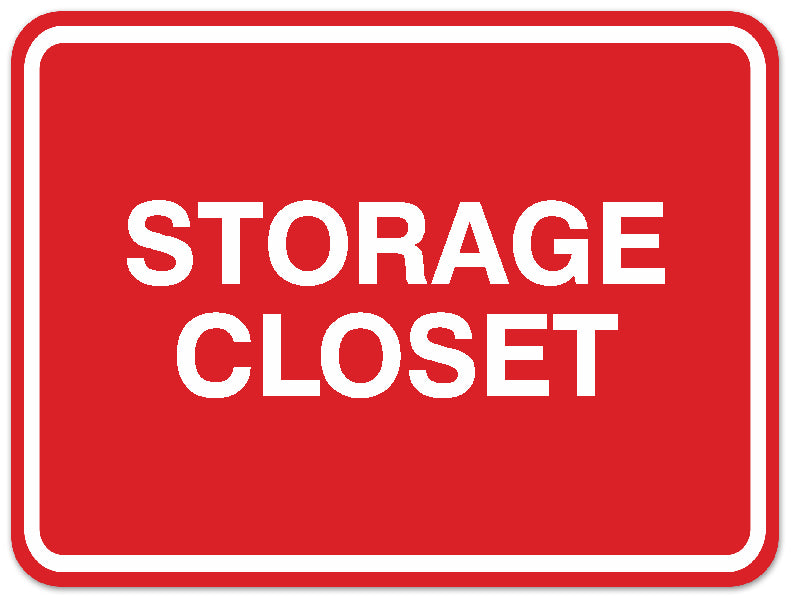Signs ByLITA Classic Framed Storage Closet Sign | Durable Material | Office