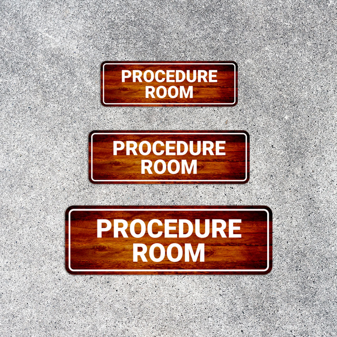 Standard Plus Procedure Room Wall or Door Sign | Office Signage