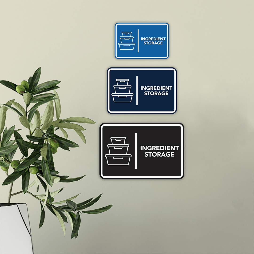 Signs ByLITA Classic Framed Ingredient Storage Door or Wall Sign Easy Installation | Health And Safety | Building And Hospitality Signs
