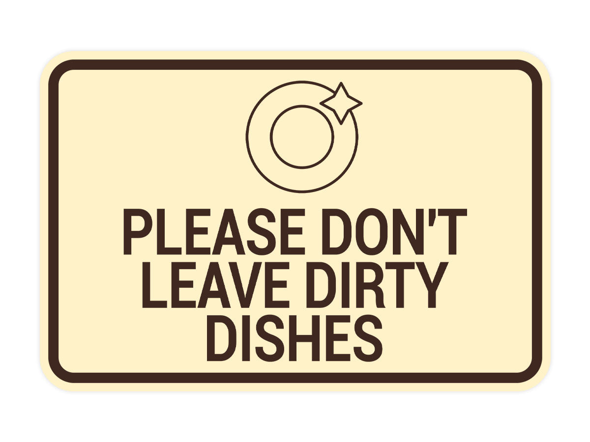 Signs ByLITA Classic Framed Please Don't leave Dirty Dishes On this Sink Wall or Door Sign