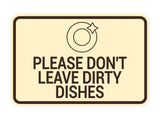 Signs ByLITA Classic Framed Please Don't leave Dirty Dishes On this Sink Wall or Door Sign