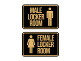 Signs ByLITA Classic Framed Male and Female Locker Room Wall or Door Sign