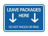 Signs ByLITA Classic Framed Leave Packages Here Do not Knock or Ring Entrance Wall or Door Sign
