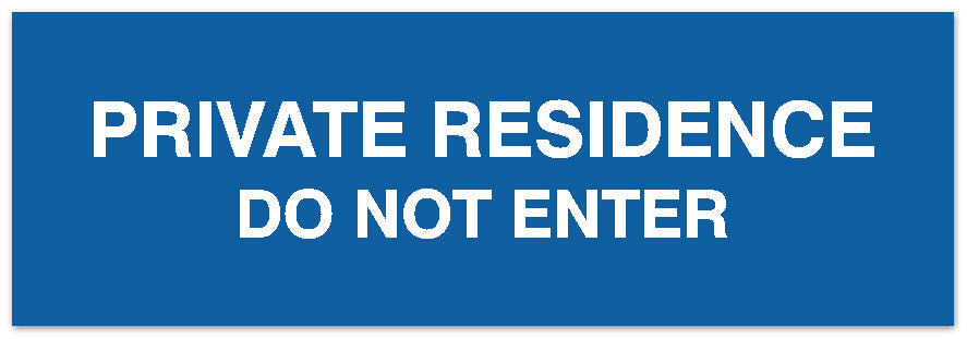 Signs ByLITA Basic Private Residence Do Not Enter Sign - Laser-Engraved Lettering | Durable ABS Plastic | Vibrant Colors | Powerful Foam Tape