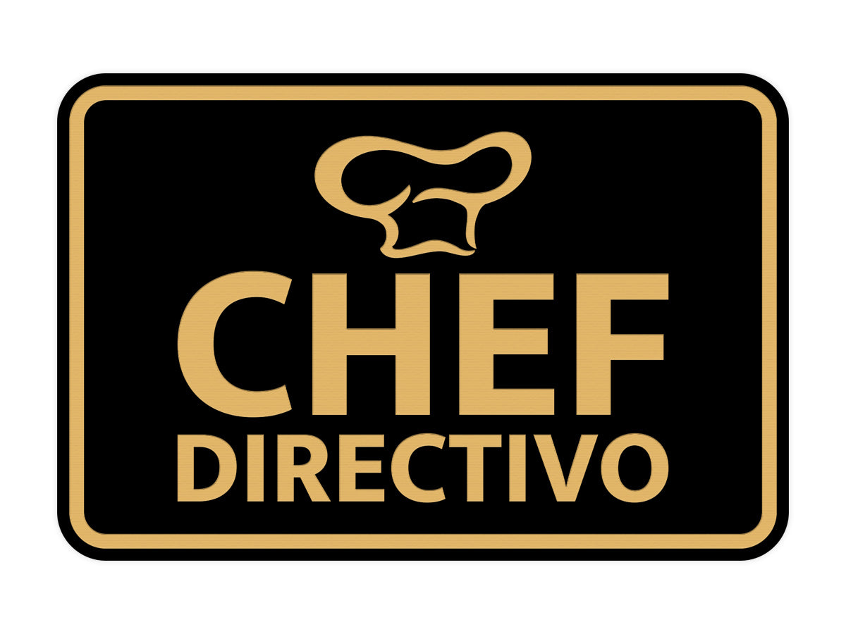 Signs ByLITA Classic Framed Chef Directivo Door or Wall Sign