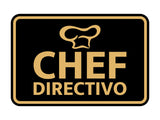 Signs ByLITA Classic Framed Chef Directivo Door or Wall Sign