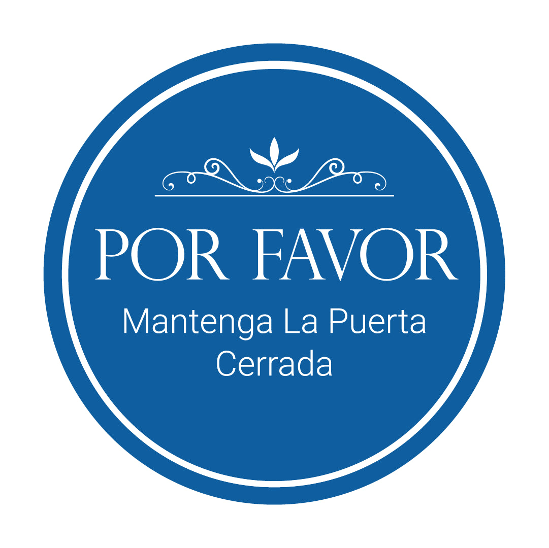Signs ByLITA Circle Por favor Mantenga La Puerta Cerrada Wall or Door Sign