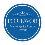 Signs ByLITA Circle Por favor Mantenga La Puerta Cerrada Wall or Door Sign