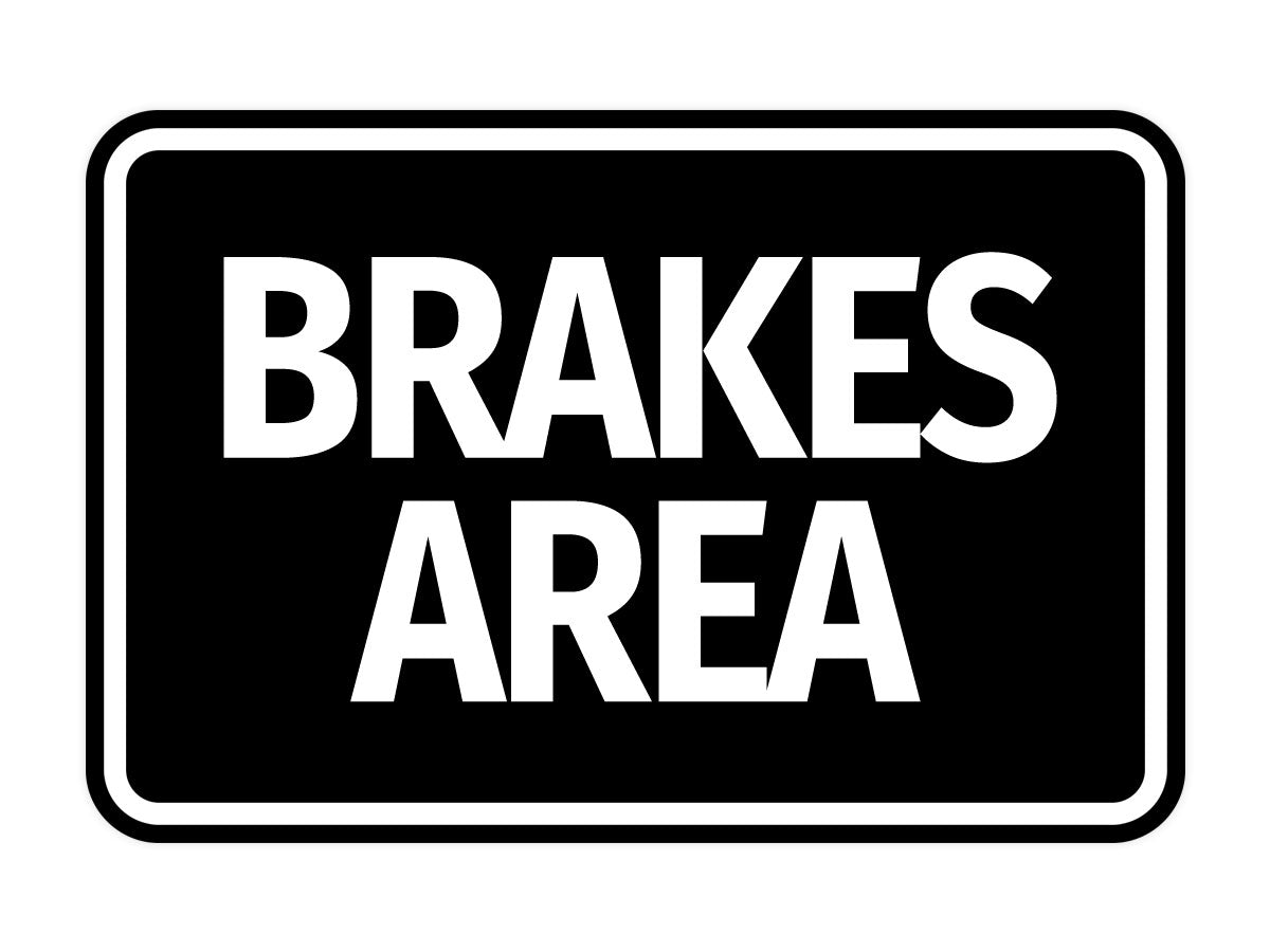 Signs ByLITA Classic Framed Brakes Area Wall or Door Sign
