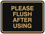 Signs ByLITA Classic Framed Please Flush After Using Sign - Easy Installation | Durable Material