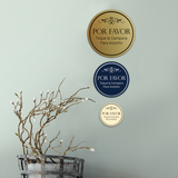 Signs ByLITA Circle Por Favor Toque la Campana Para Asistirlo Wall or Door Sign