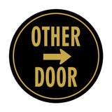 Signs ByLITA Circle Other Door (Right Arrow) Wall or Door Sign