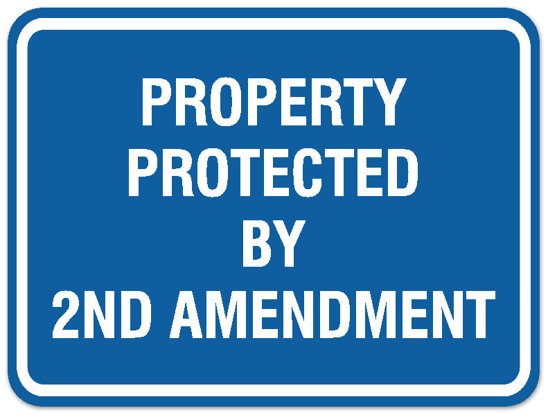 Signs ByLITA Classic Framed Property by Protected 2nd Amendment Sign | Durable Material | Home Security and Protection