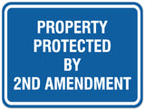 Signs ByLITA Classic Framed Property by Protected 2nd Amendment Sign | Durable Material | Home Security and Protection