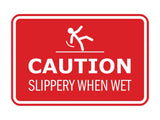 Signs ByLITA Classic Framed Caution: Slippery When Wet Door or Wall Sign Easy Installation | Health And Safety | Building And Warning Signs