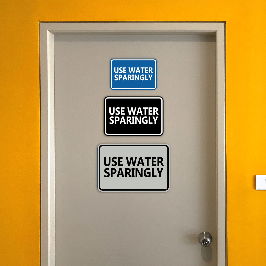 Signs ByLITA Classic Framed Use Water Sparingly Door or Wall Sign | Eco-Friendly Home Signs