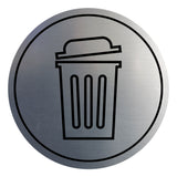 Signs ByLITA Circle Trash Can Graphic Door or Wall Sign | Easy Installation | Durable Construction | Promote Health And Safety | Caution Warning Sign for Home, Business and Office Spaces