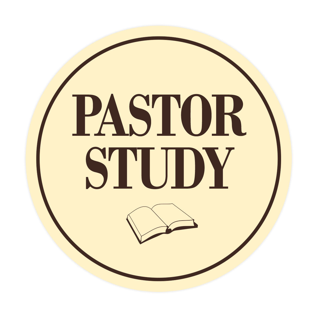 Signs ByLITA Circle Pastor Study Wall or Door Sign