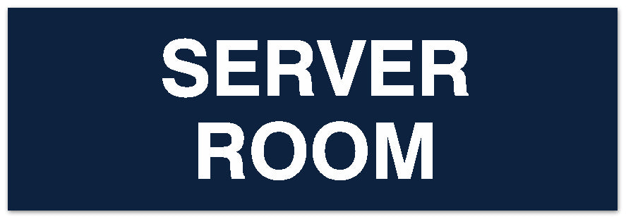 Signs ByLITA Basic Server Room Sign - Laser-Engraved Lettering | Durable ABS Plastic | Vibrant Colors | Powerful Foam Tape