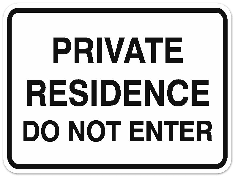 Signs ByLITA Classic Framed PRIVATE RESIDENCE DO NOT ENTER Door or Wall Sign Durable ABS Plastic | Laser Engraved | Easy Installation | Elegant Design
