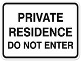 Signs ByLITA Classic Framed PRIVATE RESIDENCE DO NOT ENTER Door or Wall Sign Durable ABS Plastic | Laser Engraved | Easy Installation | Elegant Design