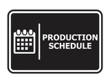Signs ByLITA Classic Framed Production Schedule Door or Wall Sign Easy Installation | Health And Safety | Building And Hospitality Signs
