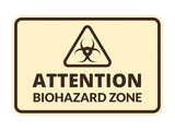 Signs ByLITA Classic Framed Attention: Biohazard Zone Door or Wall Sign Easy Installation | Health And Safety | Building And Warning Signs