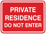 Signs ByLITA Classic Framed PRIVATE RESIDENCE DO NOT ENTER Door or Wall Sign Durable ABS Plastic | Laser Engraved | Easy Installation | Elegant Design