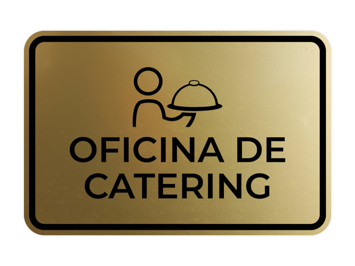 Signs ByLITA Classic Framed Oficina de Catering Door or Wall Sign