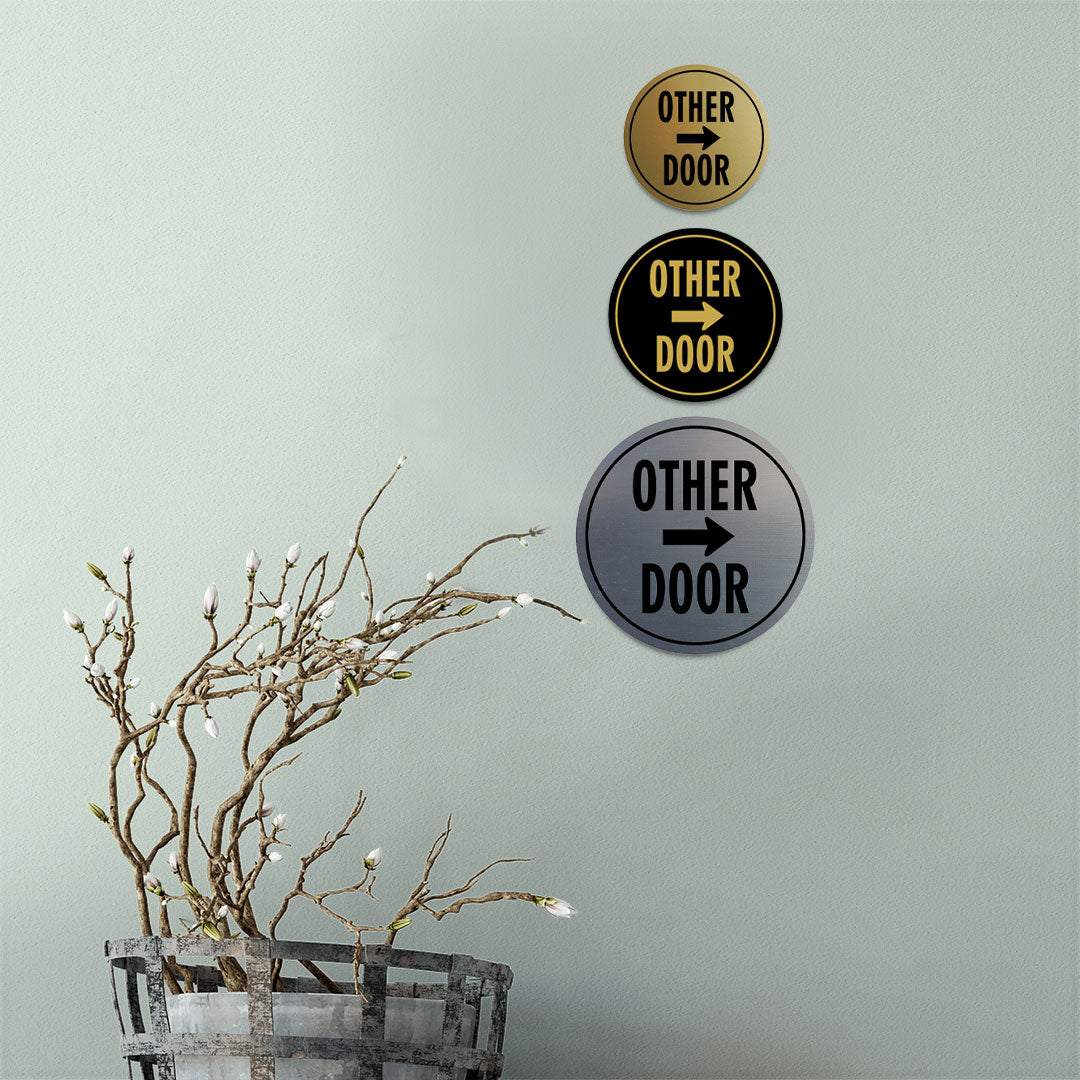Signs ByLITA Circle Other Door (Right Arrow) Wall or Door Sign