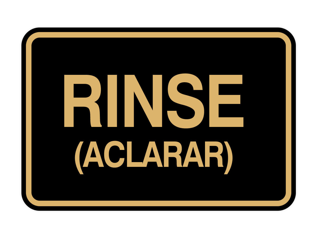 Signs ByLITA Classic Framed Rinse (Aclarar) Wall or Door Sign