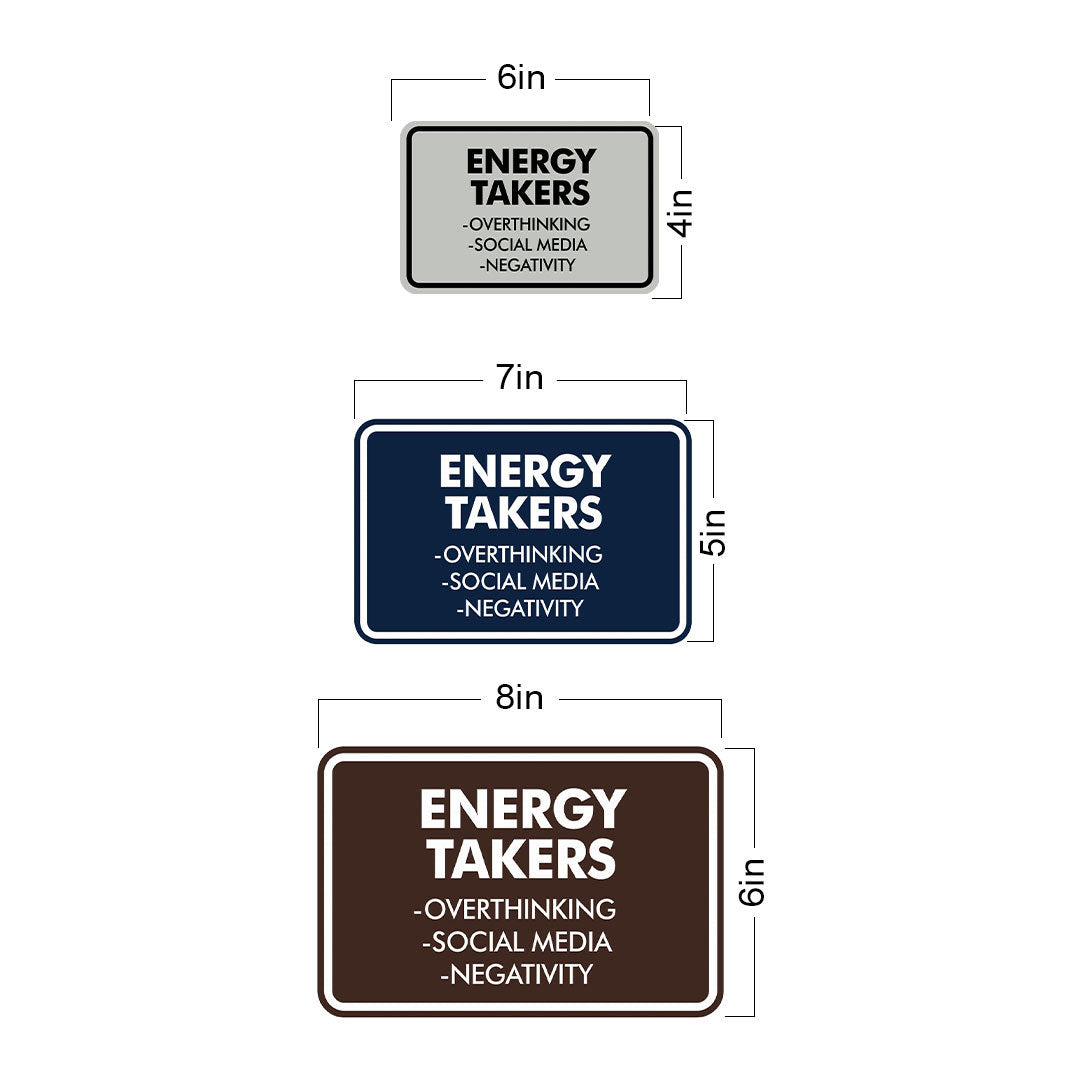 Signs ByLITA Classic Framed Energy takers Wall or Door Sign