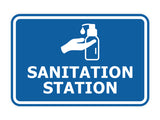Signs ByLITA Classic Framed Sanitation Station Door or Wall Sign Easy Installation | Health And Safety | Building And Hospitality Signs