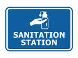Signs ByLITA Classic Framed Sanitation Station Door or Wall Sign Easy Installation | Health And Safety | Building And Hospitality Signs