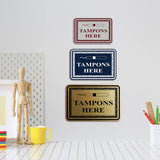 Signs ByLITA Classic Framed Tampons Here Vintage Bathroom Wall or Door Sign