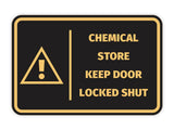 Signs ByLITA Classic Framed Chemical Store Keep Door Locked Shut Door or Wall Sign Easy Installation | Health And Safety | Building And Hospitality Signs